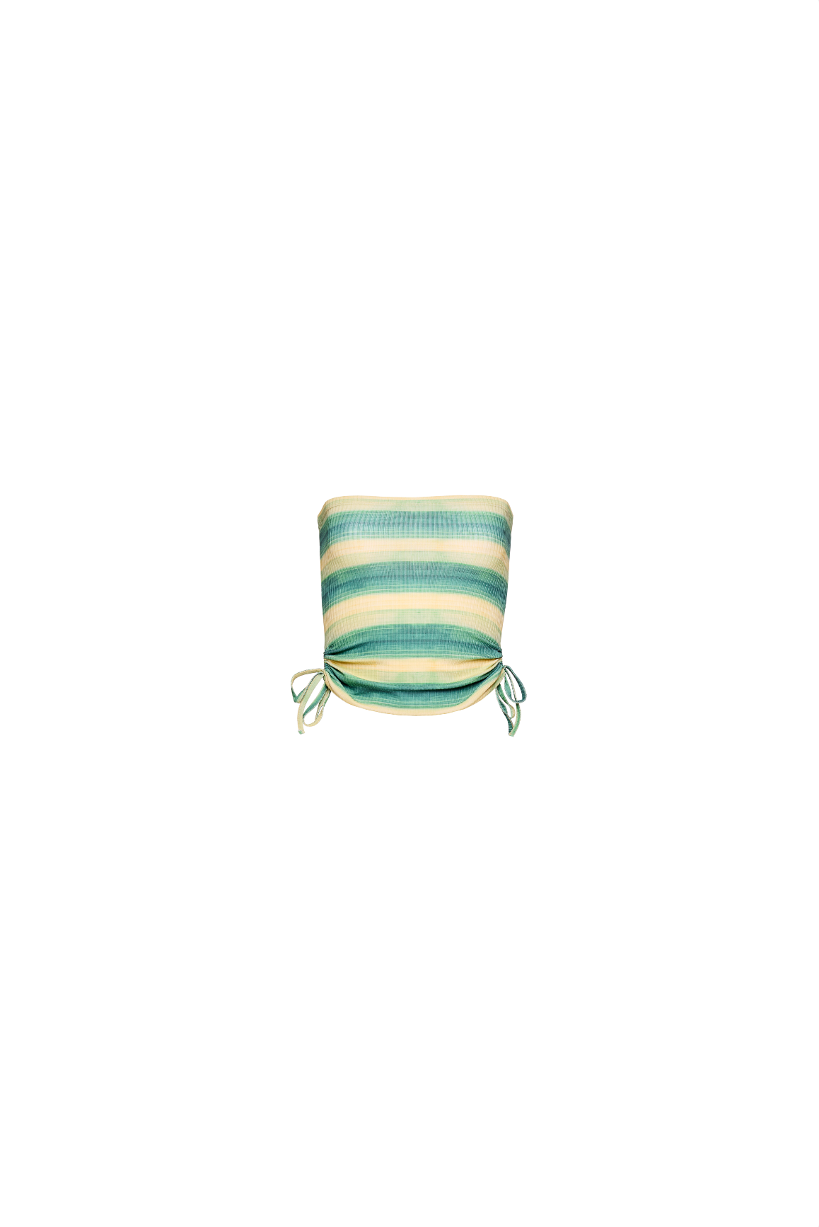 NOTTE TOP | GREEN STRIPES