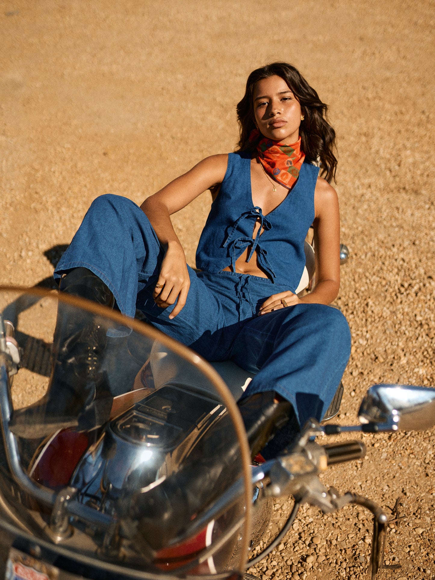 COWGIRL PANTS | BLUE DENIM