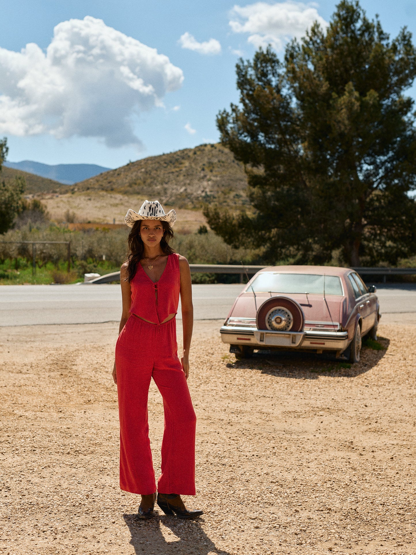 BUCKAROO JUMPSUIT | TRUE RED