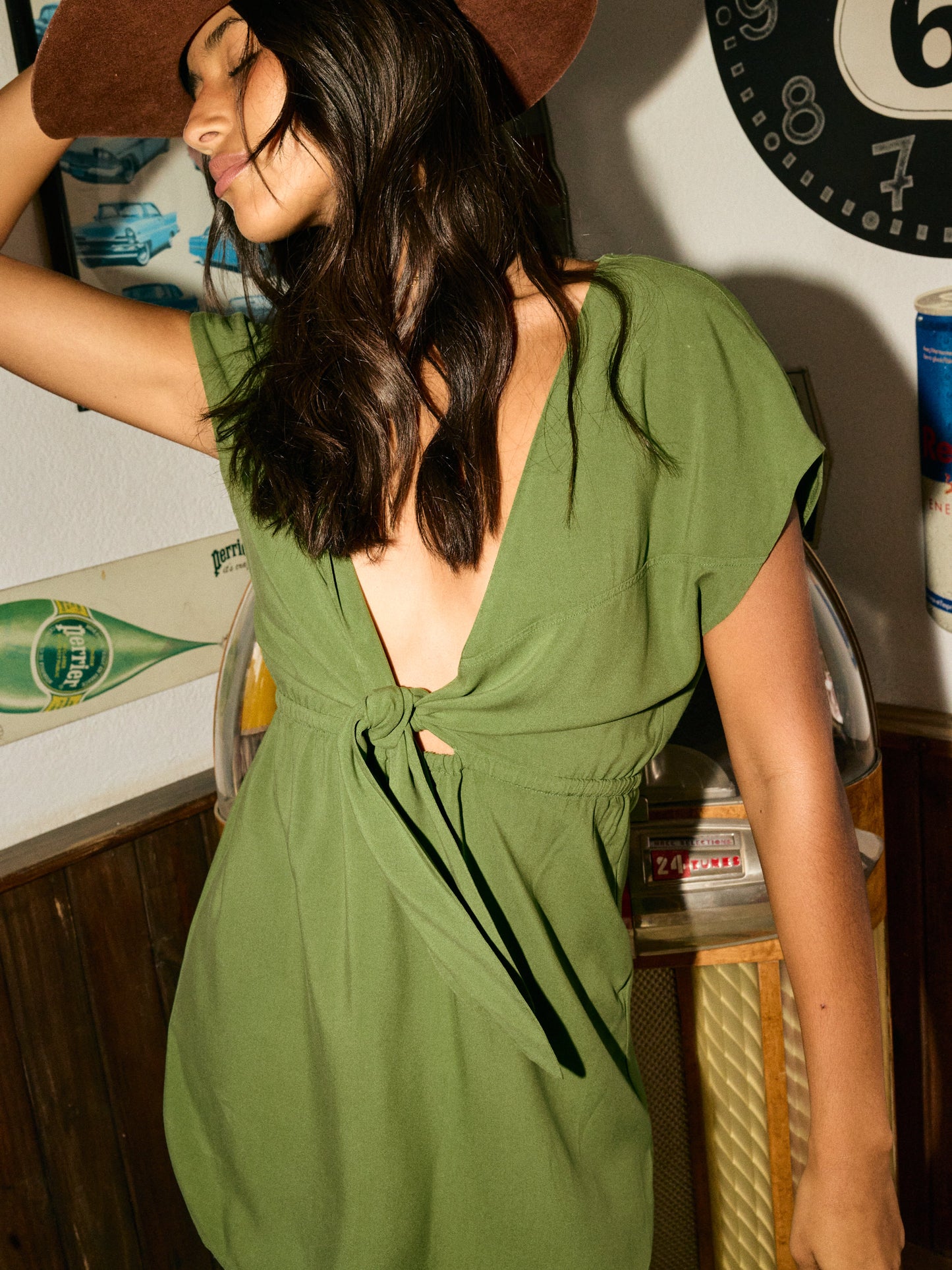 JUKEBOX DRESS | GREEN GRASS