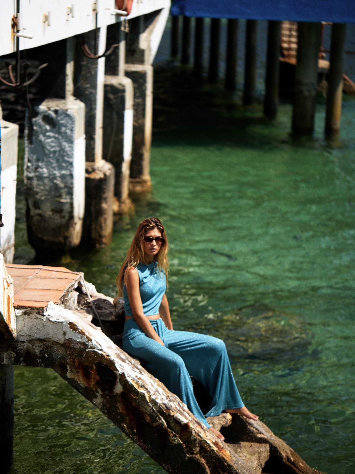 IL SAIDEIRA TROUSERS | ESMERALD BLUE