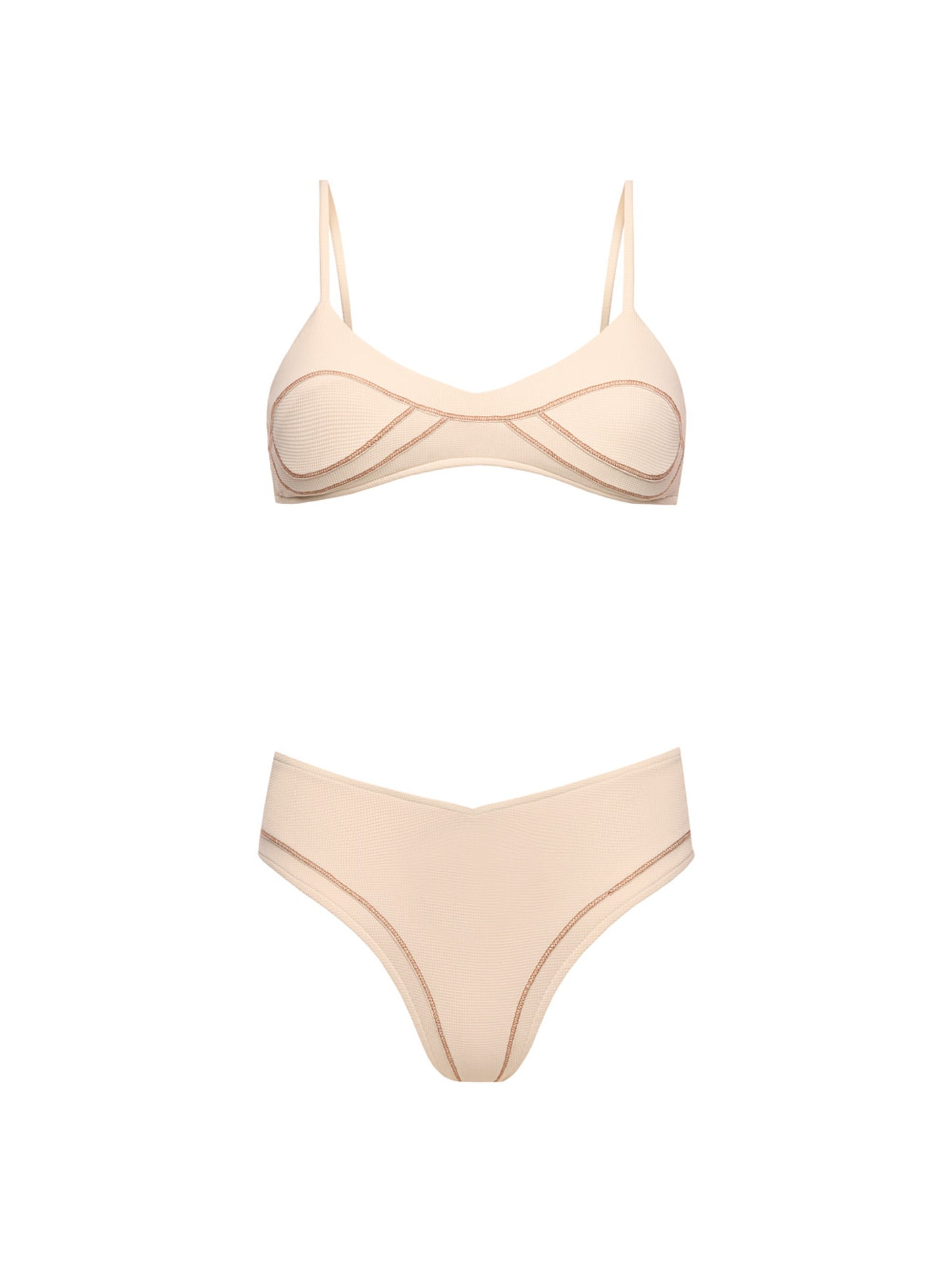 CARMELA HIGH-WAIST BIKINI | PEARL WHITE