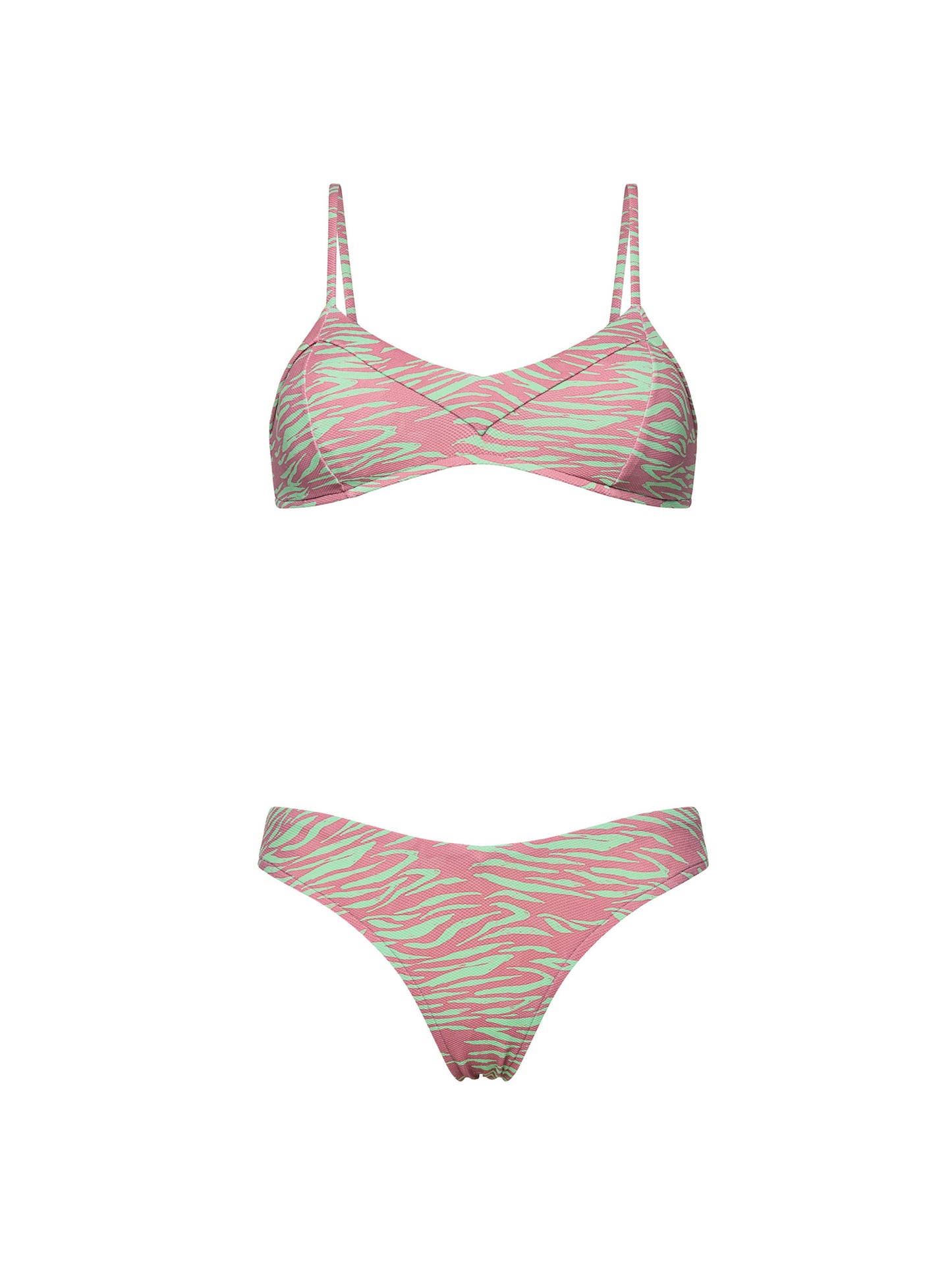 THE FAYE V-NECK BEST-SELLER BIKINI | ELECTRIC ZEBRA