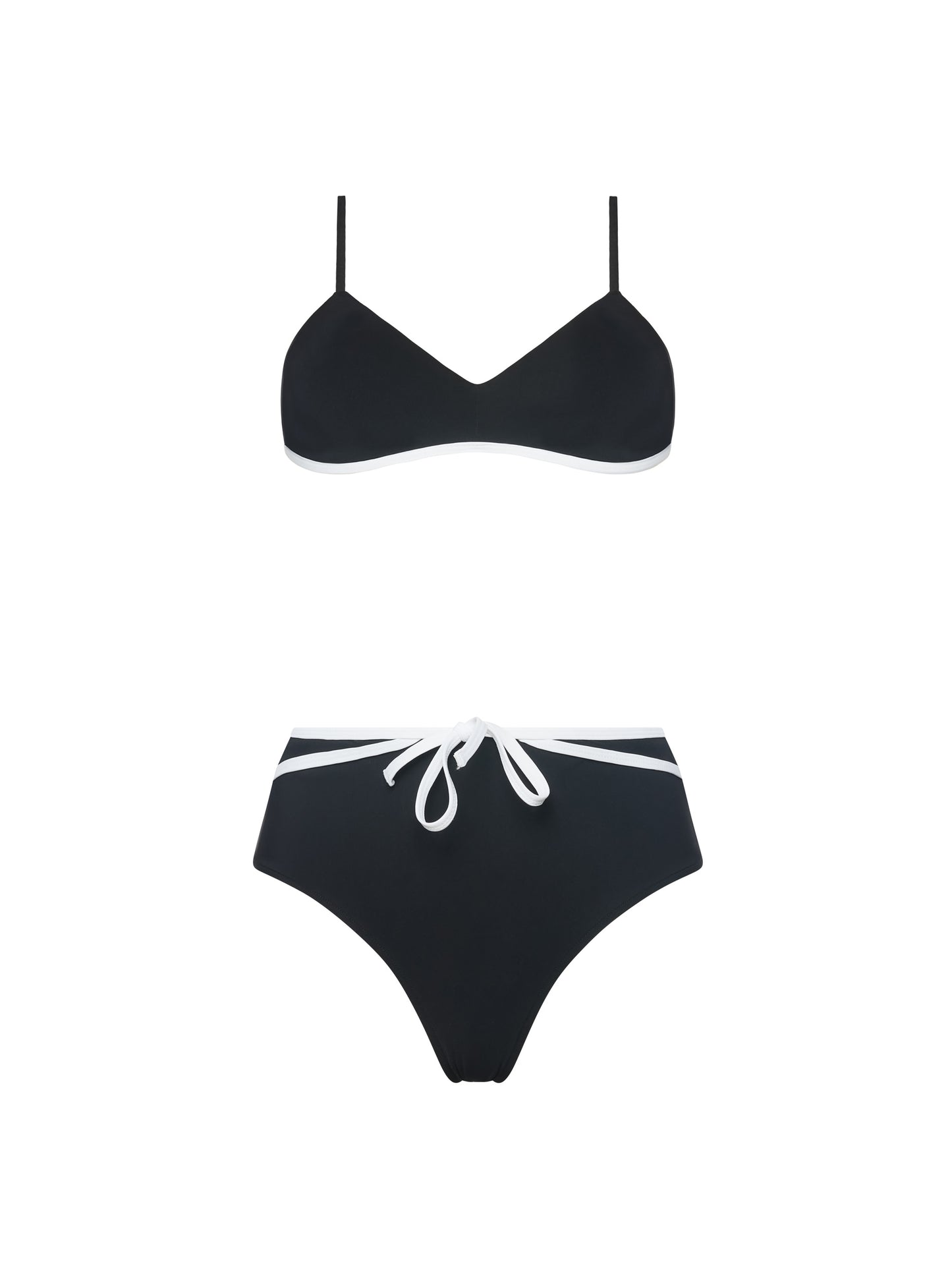 DARLIN' HIGH-WAISTED BIKINI | BLACK & WHITE