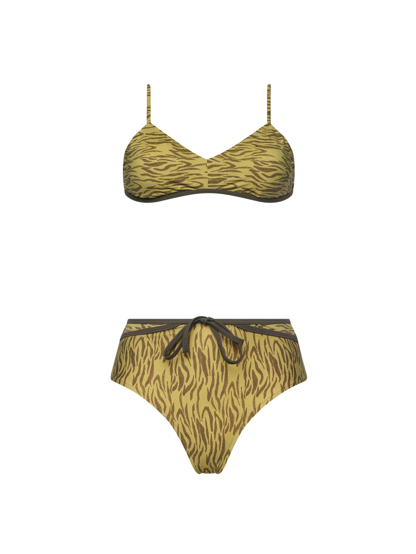 DARLIN' HIGH-WAISTED BIKINI | OLIVE ZEBRA