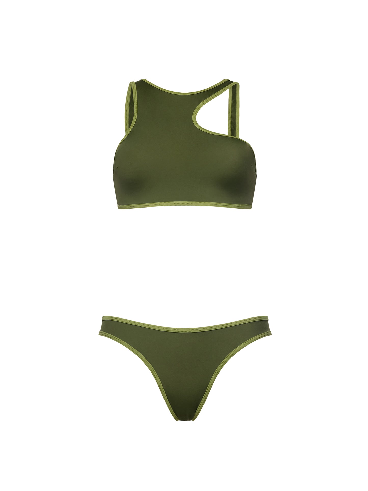 WRANGLER CUT-OUT BIKINI | GREEN & GREEN