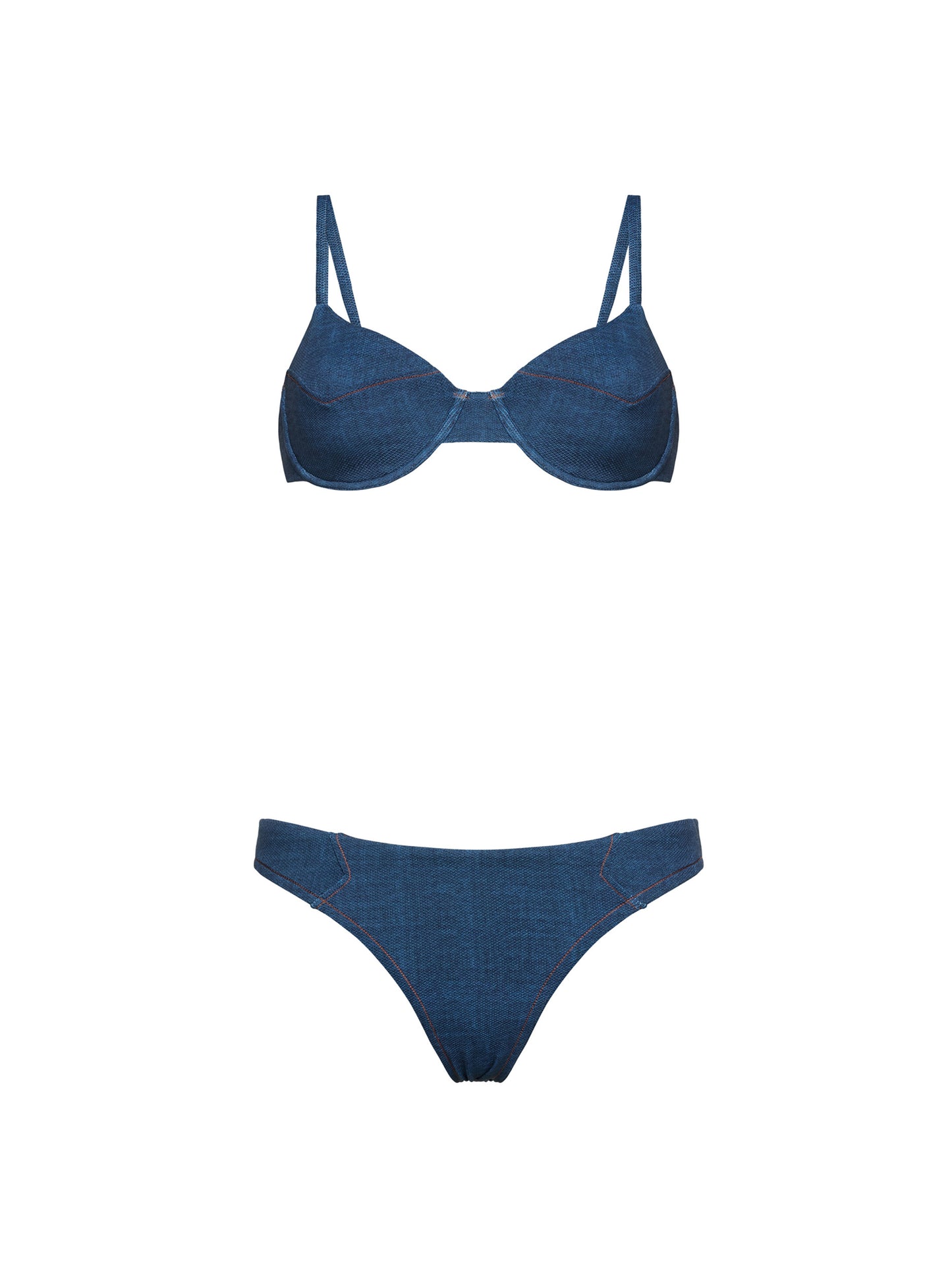WILD UNDERWIRE BIKINI | BLUE DENIM