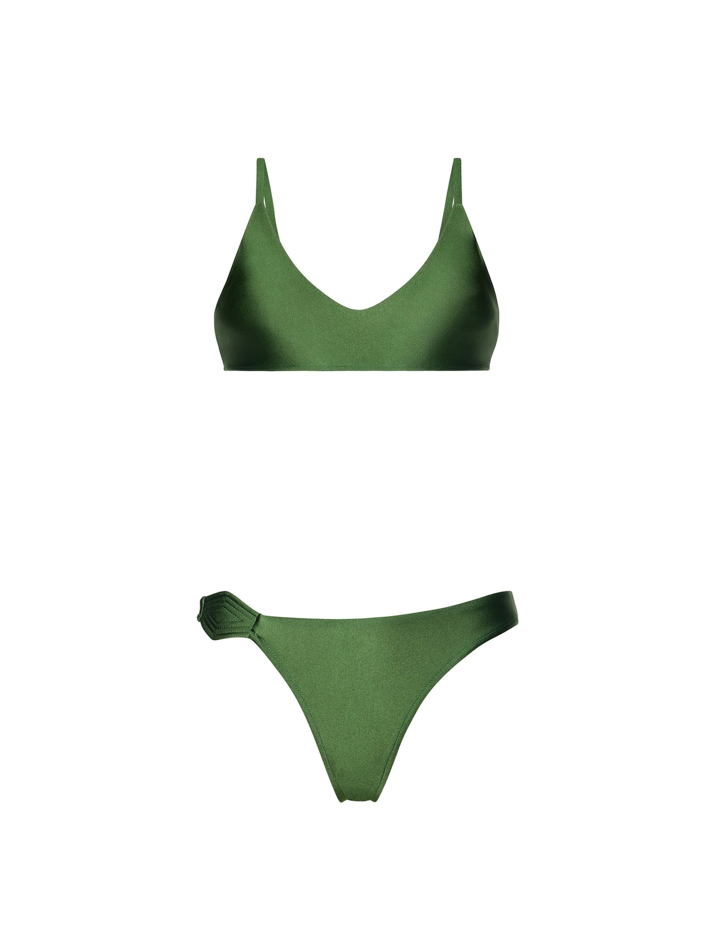 SHERIFF V-NECK BIKINI | FOREST GREEN