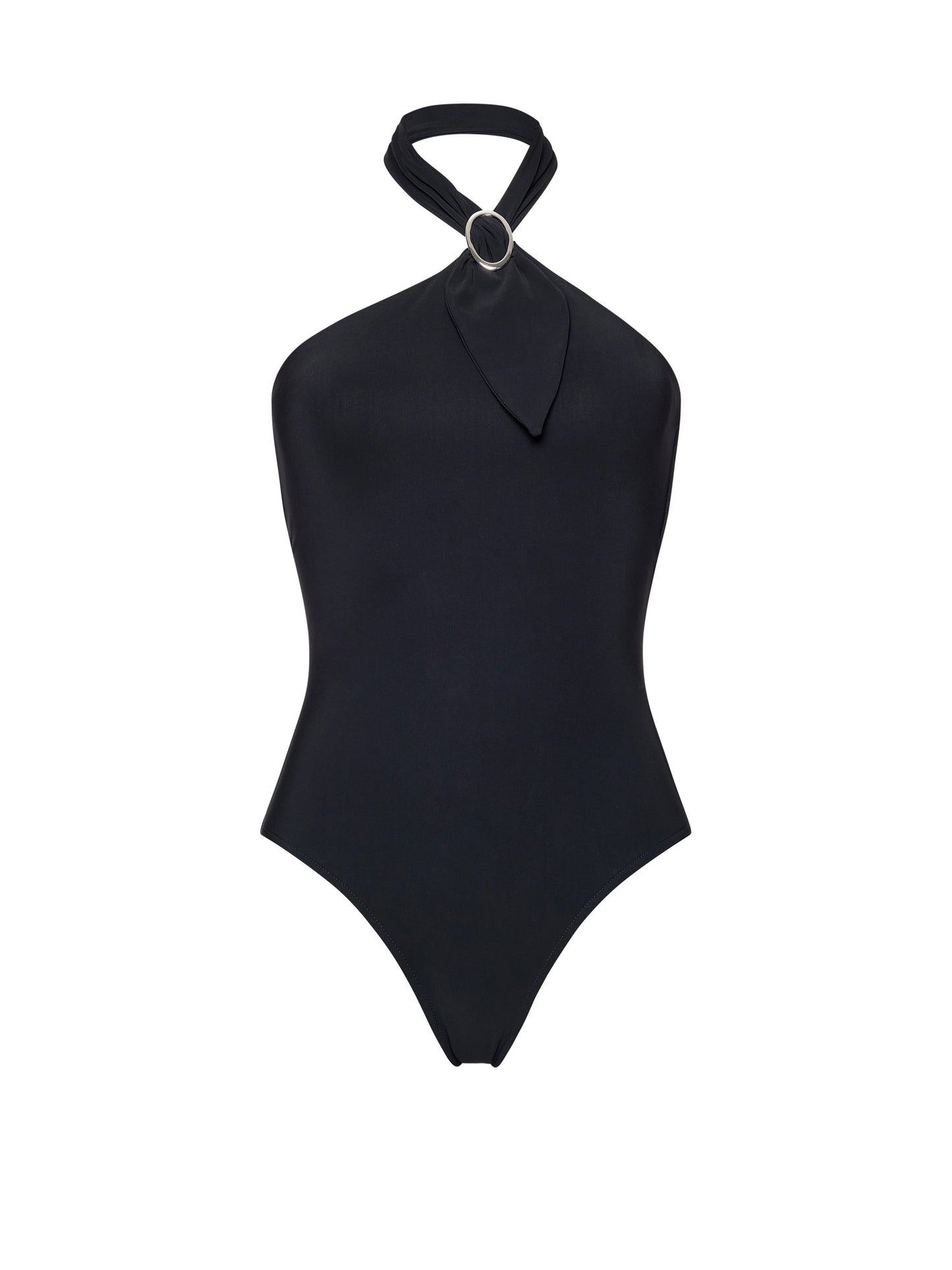 RODEO HIGH-NECK SWIMSUIT | TRUE BLACK