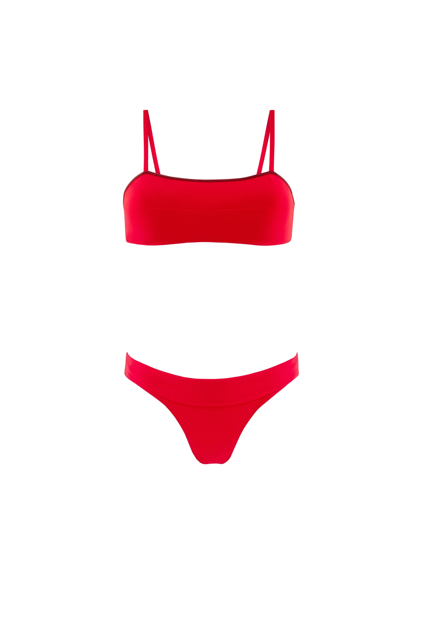 ESTATE LOW-WAIST BIKINI | LOVE RED