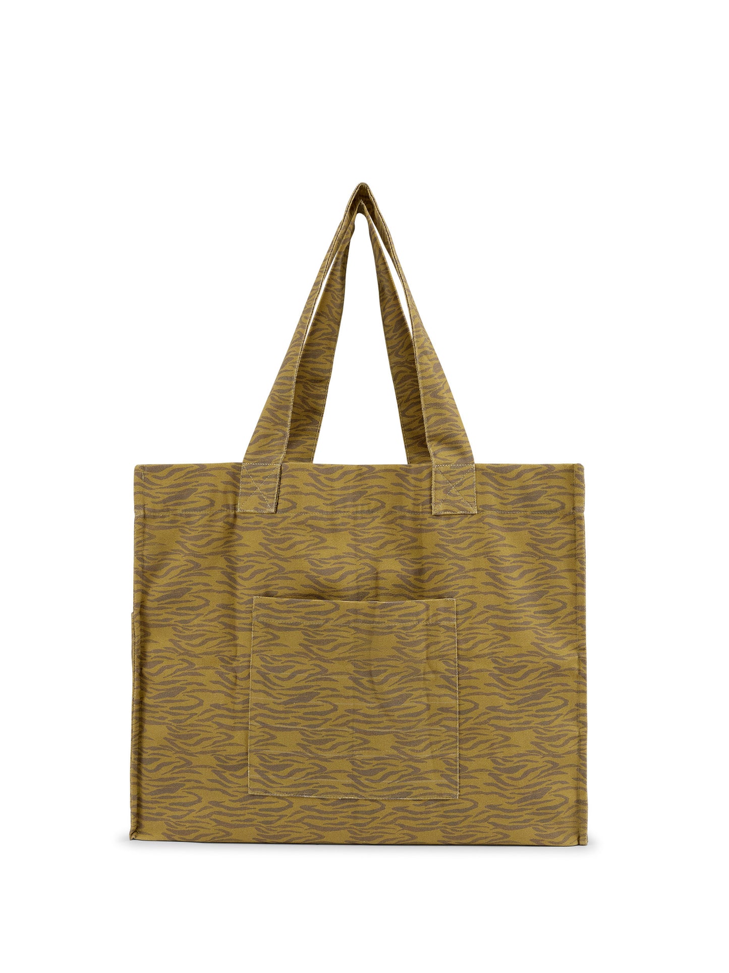 WILD WEST TOTE BAG | OLIVE ZEBRA