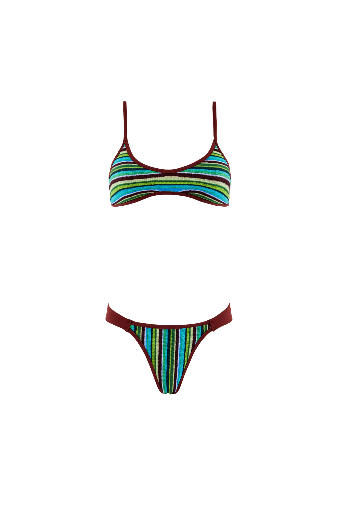 SOLE BIKINI | GREEN STRIPES