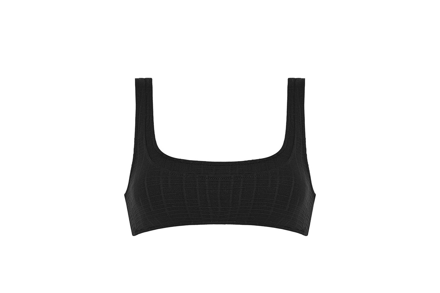ONO HIGH-WAISTED BIKINI TOP | MIDNIGHT BLACK